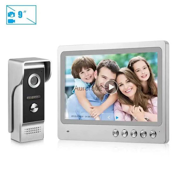 Sonnettes 9 pouces vidéo sonnette interphone caméra appartement interphone vidéo sonnette avec caméra système de protection de sécurité résidentielle YQ231111