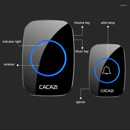 Timbres A10 a prueba de agua Ultra-Control remoto ancianos luz LED inteligente llamada timbre hogar puerta inalámbrica DC timbre de música Digital