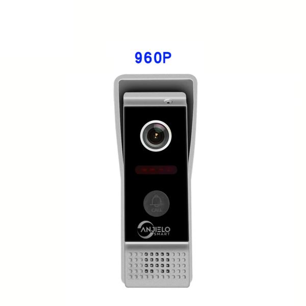 Sonnette de portes anjielosmart Vidéo Interphone Accessoires Video 960p Camera Door Camerie étanche Angle de vue large de vue Len Night Vision Dorbell For Home