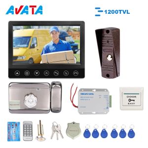 Doorbellen avata video intercom 1200TVL voor home beveiliging metaal IP65 Rainproof IR -deurbel en display met Call Unlock Monitor -functie