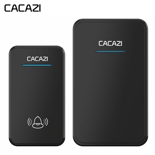 Sonnettes de porte CACAZI Smart Wireless Doorbell DC à piles Lumière LED étanche Accueil Appel sans fil Bell 48 CHime 6 volume Ring 221119