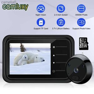 Sonnettes Camluxy vidéo judas sonnette caméra 2.4 pouces écran IR Vision nocturne porte cloche intelligente maison sécurité vidéo-oeil moniteur ViewerL231120