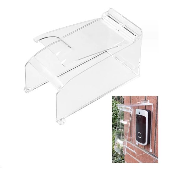 Craveuses à porcs clairs du clavier de porte à pavée transparent couvercle étanche, sonnette de porte de la sonnette de porte imperméable contre les intempéries pour les accessoires de sonnette de caméra Ringcamera