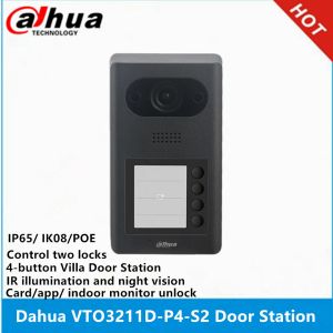 Sonnette de portes Dahua Doorbell 4button Villa Station de porte VTO3211DP4S2 TWOWAY AUDIO ET VOICE APPEL À L'APPL