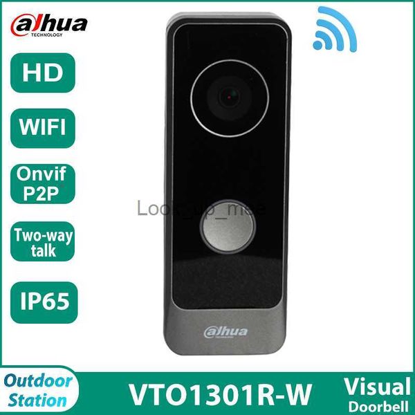 Timbres Dahua VTO1301R-W WIFI HD Villa Door Station IP65 Audio bidireccional Timbre de video H.265 Altavoz incorporado IR Intercomunicador residencial HKD230918