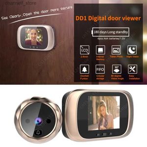 Sonnettes Peeper de porte numérique avec caméra Wifi sonnette intelligente 90 angle vidéo écran 2,8 pouces porte électronique Peeper caméra sonnetteY240320