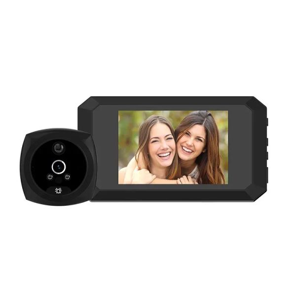 Video Digital LCD3.5 pulgadas Video Peephole Visitante Puerta Controlador Monitoreo de la puerta Cámara de 135 grados Detección de movimiento de timbre Ojo