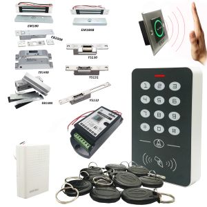 Sonnettes de porte bricolage Full 125 kHz Kits du système de contrôle d'accès à la porte RFID avec 12v3a Power No NC Lock Door Bell