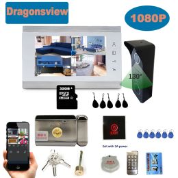 Sonnets de portes Dragonsview 1080p Video sans fil Interphon INTERNOM CAME CAME CAME WIFI PORTE PORTE SMART Home Door Access with Electronic Lock