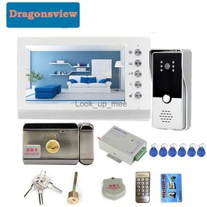 Dragonsview – système d'interphone vidéo de porte de 7 pouces, avec moniteur et panneau extérieur, surveillance des appels, déverrouillage HKD230918