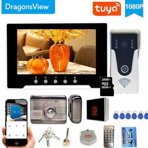 Sonnettes Dragonsview 7 pouces Wifi interphone vidéo avec serrure système d'interphone vidéo sans fil déverrouiller la sonnette avec enregistrement de caméra HKD230918