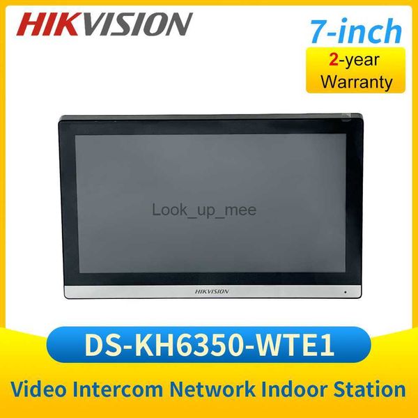 Timbres dskh6350wte1 hik vedio intercomunicador red ip estación interior monitor de 7 pulgadas pantalla desbloquear puerta a través de la aplicación móvil hkd230918