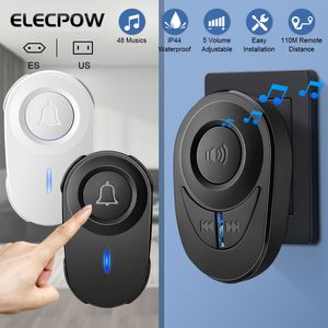 Doorbells Elecpow Wireless Doorbell Outdoor Waterproof Smart Home Door Bell Elderly Emergency Call Reminder LED Flash Home Security Alarm 230419