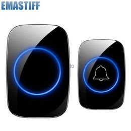 Sonnette de portes Emastiff 433MHz Sonnette sans fil de porte Smart Home Kit de maison Smart LED Alarme de sécurité clignotante Bienvenue Melody H240407