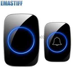 eMastiff 433mhz draadloze deurbel waterdicht smart home deurbel chime kit LED-flitser beveiligingsalarm welkom huismelodieën YQ231111