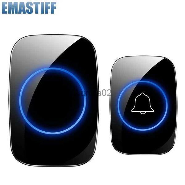 Campanelli eMastiff 433 mhz Campanello senza fili Impermeabile Smart Home Campanello per porta Kit carillon LED Flash Allarme di sicurezza Melodie di casa di benvenuto YQ231111