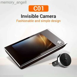 Sonnettes Escam C01 3,5 pouces LCD numérique 120 degrés judas visionneuse photo surveillance visuelle électronique œil de chat caméra sonnette caméra YQ230928
