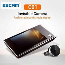 Sonnettes Escam C01 3,5 pouces LCD numérique 120 degrés judas visionneuse po surveillance visuelle électronique œil de chat caméra sonnette 221025