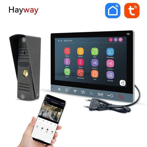 Timbres de puerta Hayway Tuya Home Video Intercom 1080P Cámara de timbre de video inalámbrica WIFI para soporte de apartamento Detección de movimiento Registro automático HKD230918