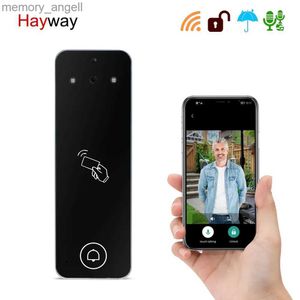 Sonnettes Hayway Tuya sonnette vidéo intelligente Wifi maison vidéo porte téléphone sans fil sonnette caméra Support RFID déverrouillage IR Vision nocturne YQ230928