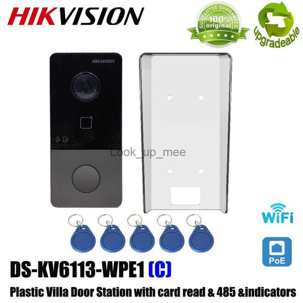 Sonnettes Hikvision 2MP DS-KV6113-WPE1 sans fil WIFI Standard POE HD interphone vidéo en plastique Villa porte téléphone Station sonnette HKD230918