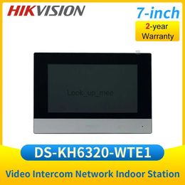 Deurbellen Hikvision DS-KH6320-WTE1 Binnenstationmonitor 7" touchscreen POE WIFI video-intercom DS-KV6113-WPE1 Deur ontgrendelen door Hik Connect HKD230918