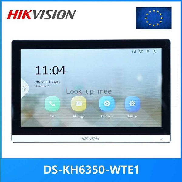 Sonnettes HIKVISION Moniteur d'intérieur PoE multilingue 7 pouces DS-KH6350-WTE1 remplace l'application DS-KH6320-WTE1 Hik-connect WiFi Interphone vidéo HKD230918