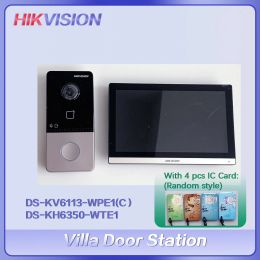 Sonnets de portes Hikvision interphone DSKV6113WPE1 (c) DSKH6320WTE1 DSKH6350WTE1 IP WiFi Door Station Poe 7inch Doobell Monitor