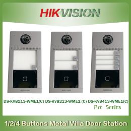 Sonnettes Hikvision WiFi Doobell 1/2/4 Button DSKV8113WME1 (C) DSKV8213WME1 (C) Metal Villa Door Station Poe Monitor Interphone Interphon