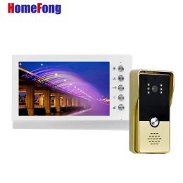 Coupée de portes Homefong Video Interphone Système de 7 pouces moniteur intérieur avec sonnette extérieure Camera Porte de porte Téléphone Home Security