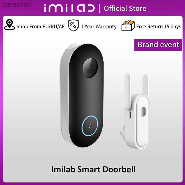 Timbres de puerta IMILAB Smart Video Doorbell 5200mAh Cámara de seguridad Detección humana precisa Almacenamiento local Alerta instantánea 2.5kL231120