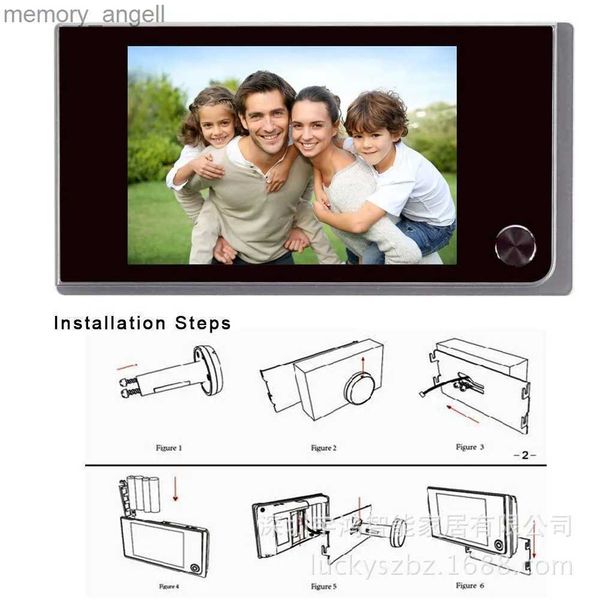 Sonnettes de porte intelligentes, moniteur visuel œil de chat, sonnette électronique, interphone de bâtiment domestique, système d'alerte, caméra vidéo, sonnette de porte, alarme YQ2301003