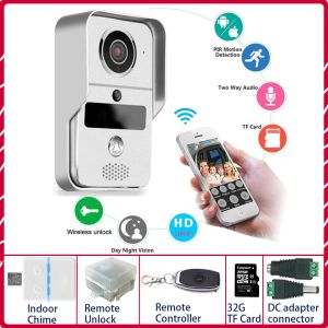 Deurbellen ip video intercom 4g videodeur telefoon ring deur belt deurbel wifi camera alarm draadloze beveiliging sd card camera toevoegen 32 GB kaart