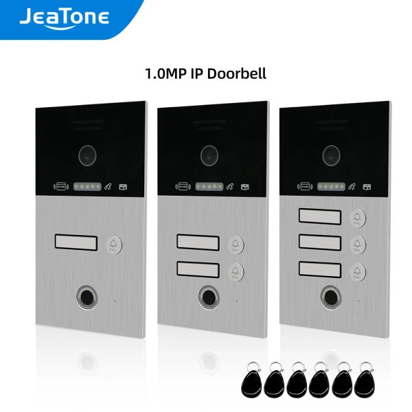 Panel de llamadas de la puerta de puertas para la puerta de puertas de Sip Sip Sip Sip Sip Sip de 1.0MP de 1.0mp para 1/2/3 pisos con tarjetas de IC nocturna impermeable