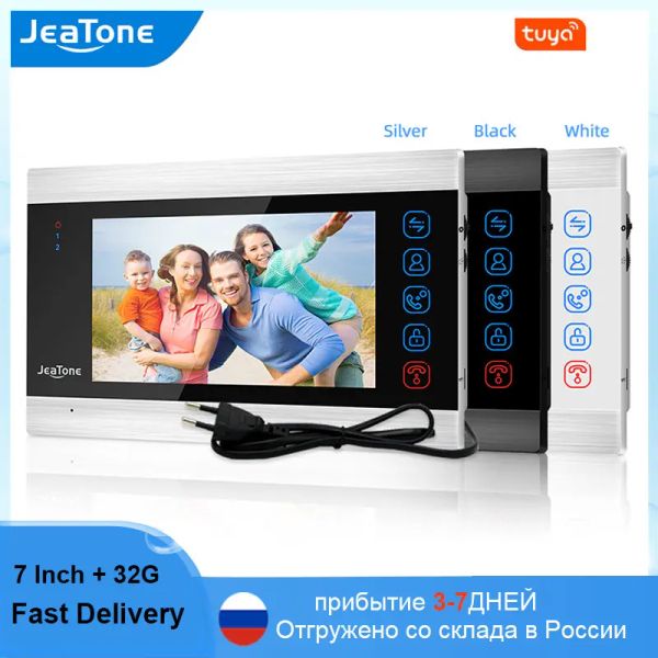 Sonnettes de porte jatone 7 pouces moniteur intérieur unique de porte vidéo single sonnette de porte d'interphone