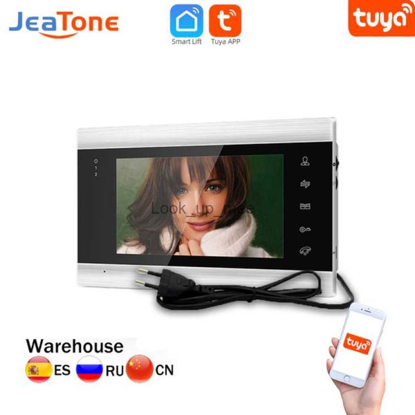 Sonnettes Jeatone Moniteur intérieur 7 pouces pour système d'interphone vidéo Sécurité à domicile 86706 Prise en charge Tuya WiFi 840706 Ne prend pas en charge l'écran intelligent HKD230918