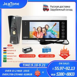 Deurbellen Jeatone video-intercom in privé-huis Video-deurtelefoon voor appartement 7-inch monitor 1200TVL deurbelcamera met bewegingsdetectie HKD230918