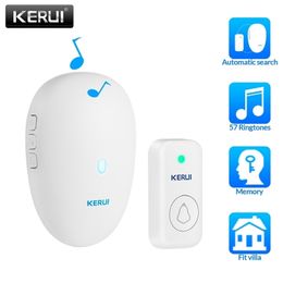 Deurbellen Kerui M521 Outdoor Wireless deurbel Smart Home Beveiliging Welcome Kit Deur Bell Alarm LED LICHT BACK Batterij 221025