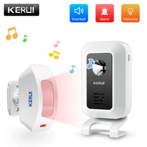 Sonnette de portes Kerui M7 Twoinone Wireless Antitheft Door Door Disvice Device Motion Detection 433MHz Fonction convertible Lumière Strobe