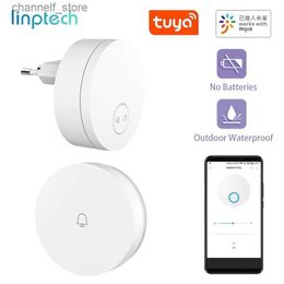 Deurbellen Linptech draadloze deurbel smart home buitenafstandsbediening herinnering batterijloze zelfaangedreven deurbel en Mijia Tuya-applicatie werken samen Y2403