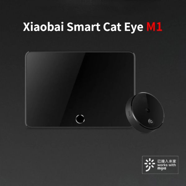 Sonnette de portes M1 Xiaobai Smart Camera Board Cat Cat Eye infrarouge Vision Night Dectecteur AI Détection humaine LCD Affichage Affichage avec MI App