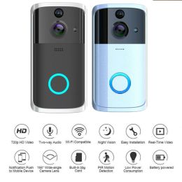 Deurbellen M7 Indoor Dingdong Machine Motion Seting 720P 166 Degree BreeAngle Camera Doorbell Ruisreductie Beveiligingsbeveiligingsapparaat