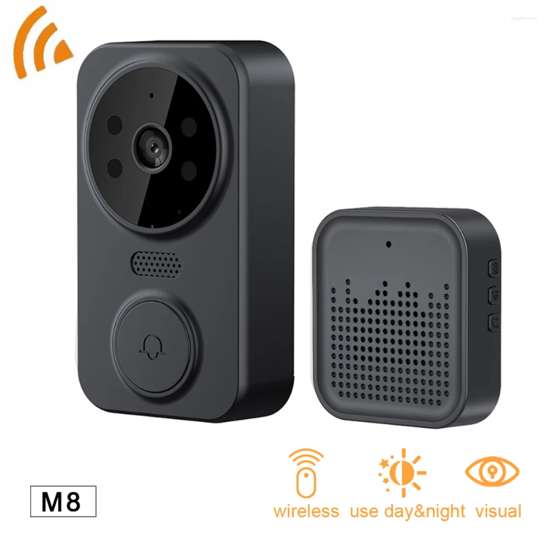 Campanelli M8 M8 Smart Visual Buffell Video Porta della porta a due vie Intercom Intelligent Night Vision Vision Monitoraggio Remoto Sistema di sicurezza