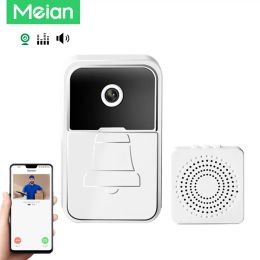 Deurbels Meian 2.4GHz wifi deurbel Smart Home Wireless Video Deurbel Intercom Security Outdoor Door Telefoon Deurcamera 480x640 Chime