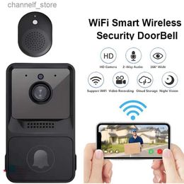 Sonnettes de porte, surveillance mobile, sonnette vidéo sans fil WiFi vers Dingdong, vision nocturne infrarouge, peut être utilisée pour la capture vidéo à court terme Y240320