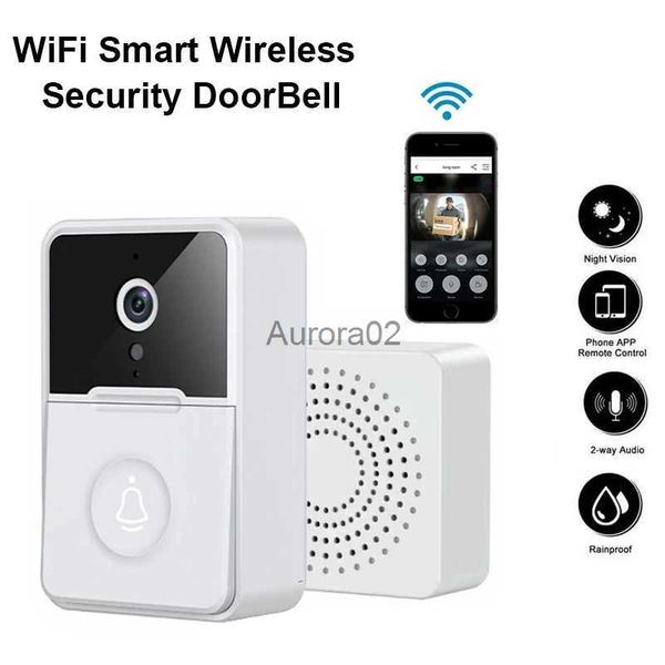 Sonnettes multifonctions Wifi Bluetooth sonnette Ir Vision nocturne intelligente sécurité sonnette caméra pile alcaline son Variable maison intelligente YQ231111