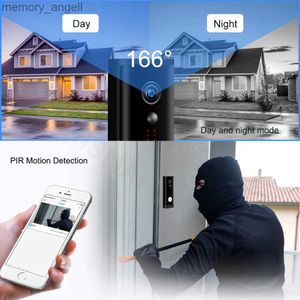 Timbres nes Smart WiFi Video Timbre Cámara Intercomunicador visual con timbre Cámara de seguridad inalámbrica para el hogar Visión nocturna IP Timbre de puerta Tuya YQ230928