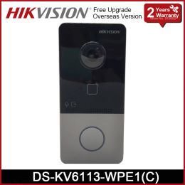 Deurbels originele hikvision multilanguage dskv6113wpe1 (c) 2mp poe deurbel draadloze video intercom wifi villa deur telefoonstation ip65