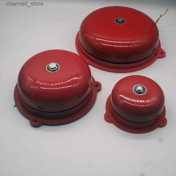 Timbres de puerta Control de fuego rojo Campana tradicional 4/6/8 pulgadas AC 220V High DB Alarm School Bell FactoryY240320