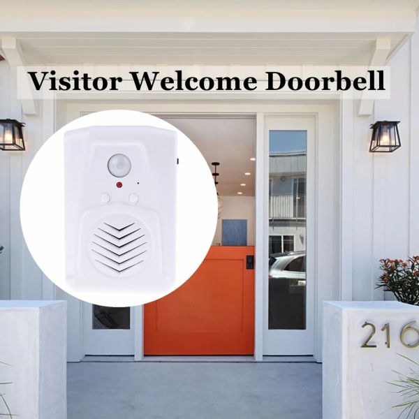 Sensor de timbres Sensor Motion Door Bell Switch Infrarrojo de timbre Pir Motion Sensor Voice Promiter Visitante Sistema de bienvenida Entrada